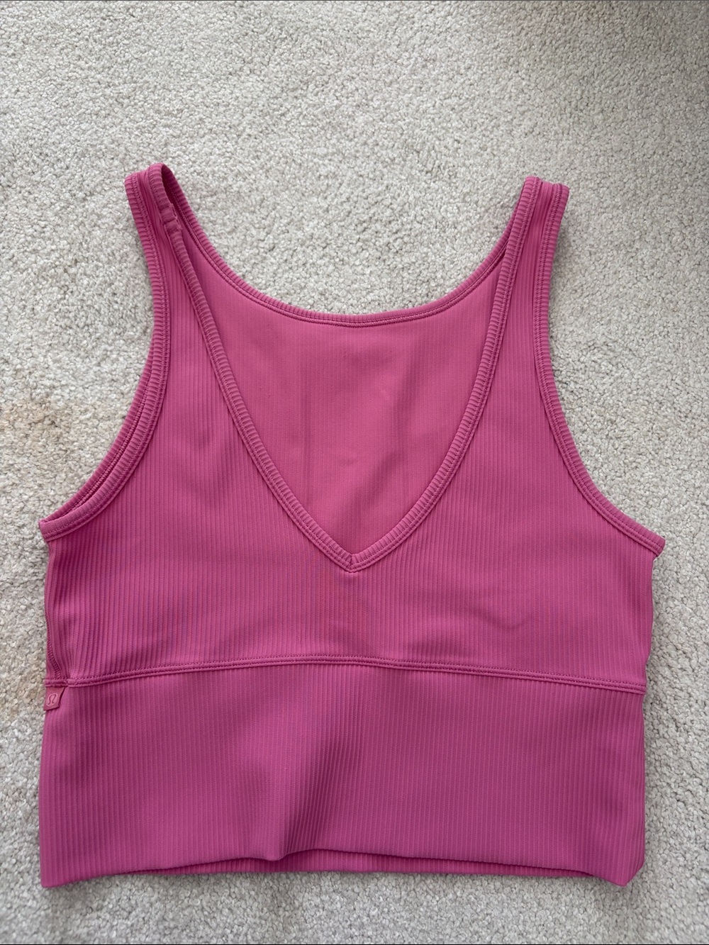 lululemon athletica Ribbed V-Neck Cropped Tank - Pink